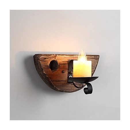 Applique da parete rustica Lodge Mini uplight dipinta