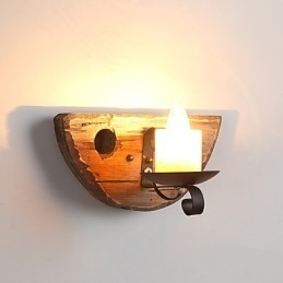 Applique da parete rustica Lodge Mini uplight dipinta