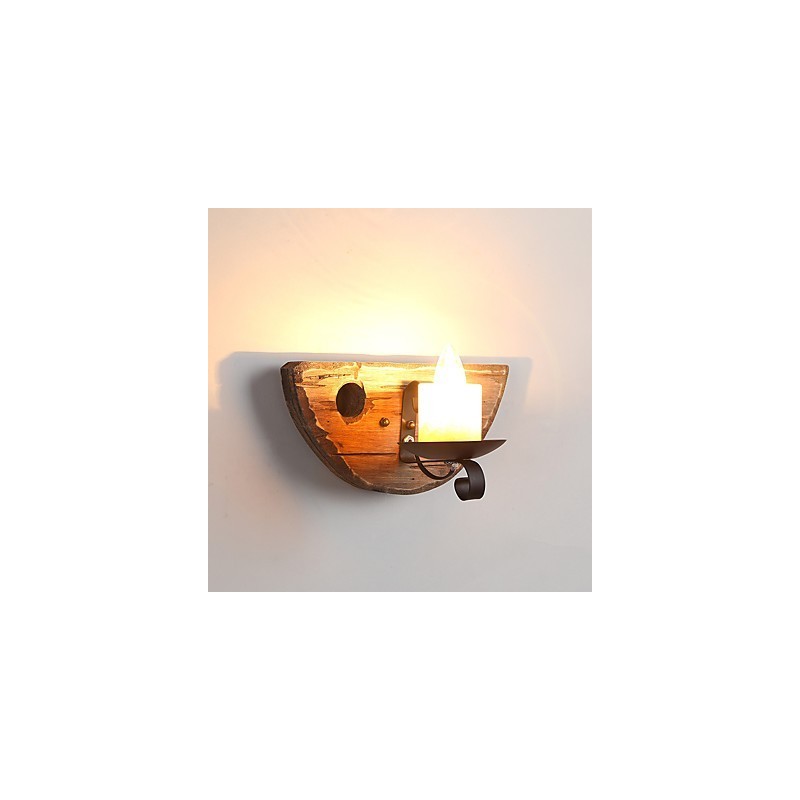 Applique da parete rustica Lodge Mini uplight dipinta