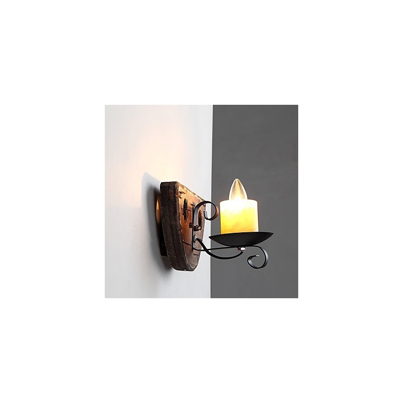Applique da parete rustica Lodge Mini uplight dipinta