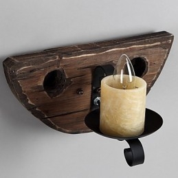 Applique da parete rustica Lodge Mini uplight dipinta