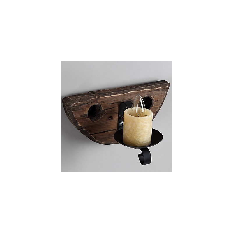 Applique da parete rustica Lodge Mini uplight dipinta