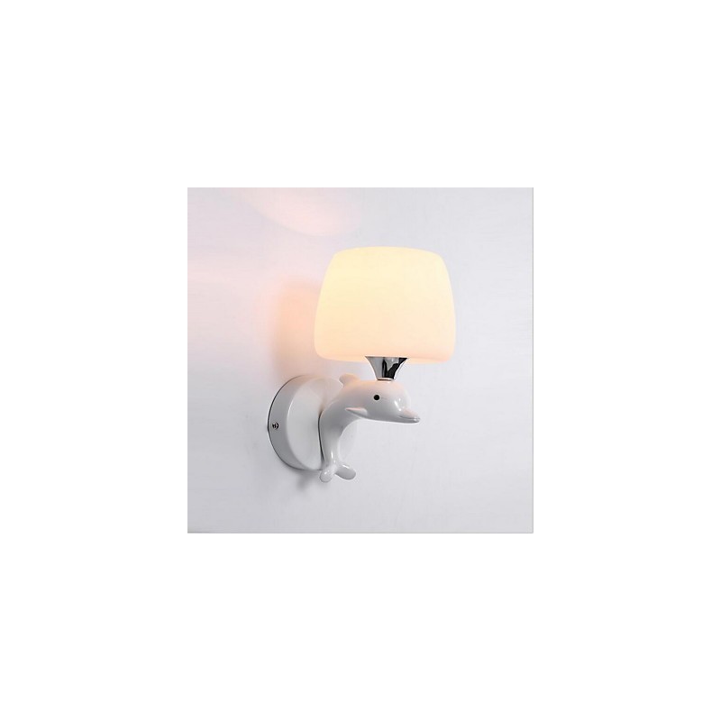 Applique da parete moderna contemporanea uplight in resina E14 23 cm