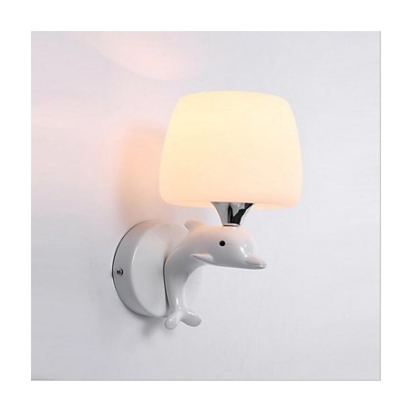 Applique da parete moderna contemporanea uplight in resina E14 23 cm