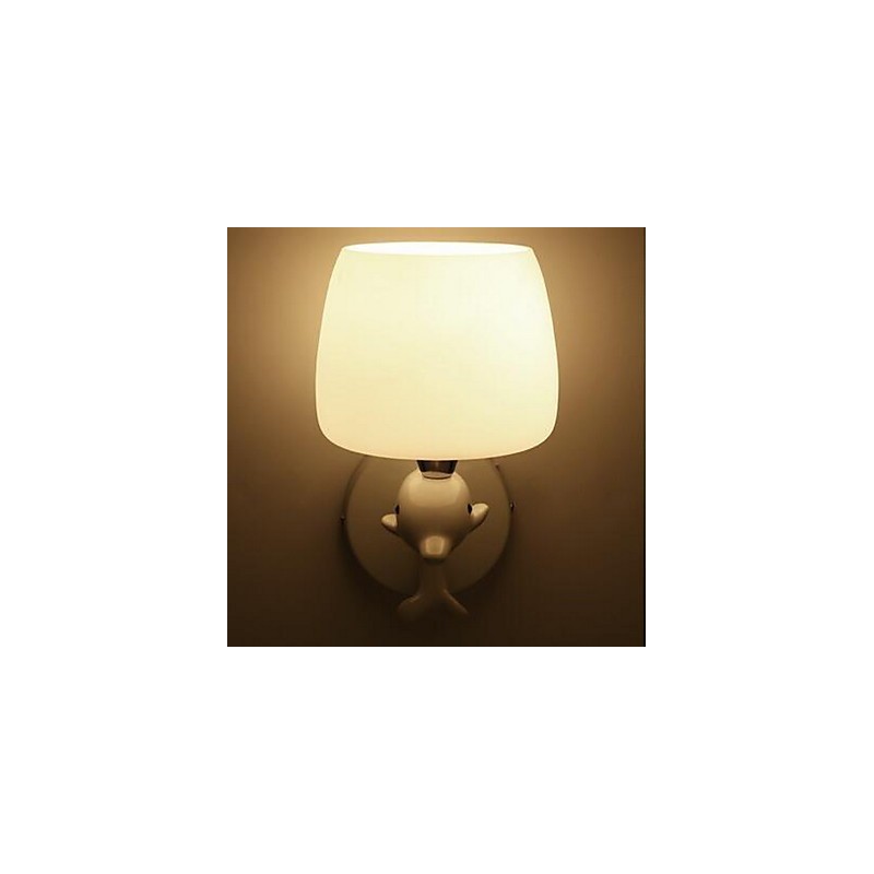 Applique da parete moderna contemporanea uplight in resina E14 23 cm