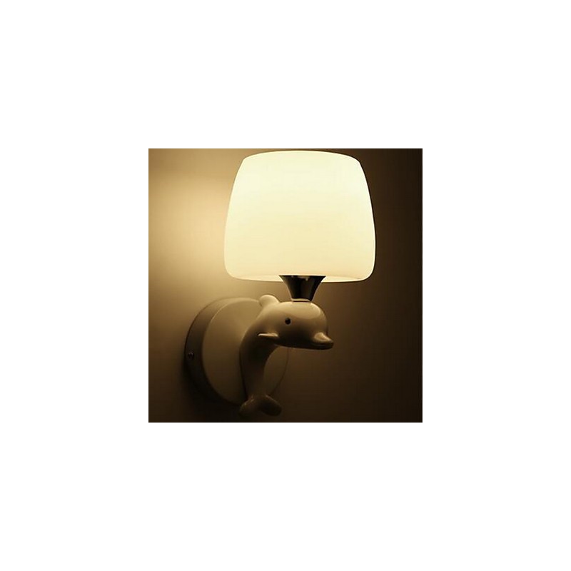 Applique da parete moderna contemporanea uplight in resina E14 23 cm