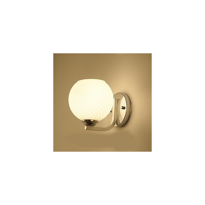 Applique da parete moderna contemporanea uplight in vetro E27 14 x 18 cm