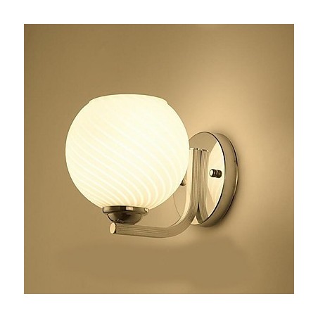 Applique da parete moderna contemporanea uplight in vetro E27 14 x 18 cm