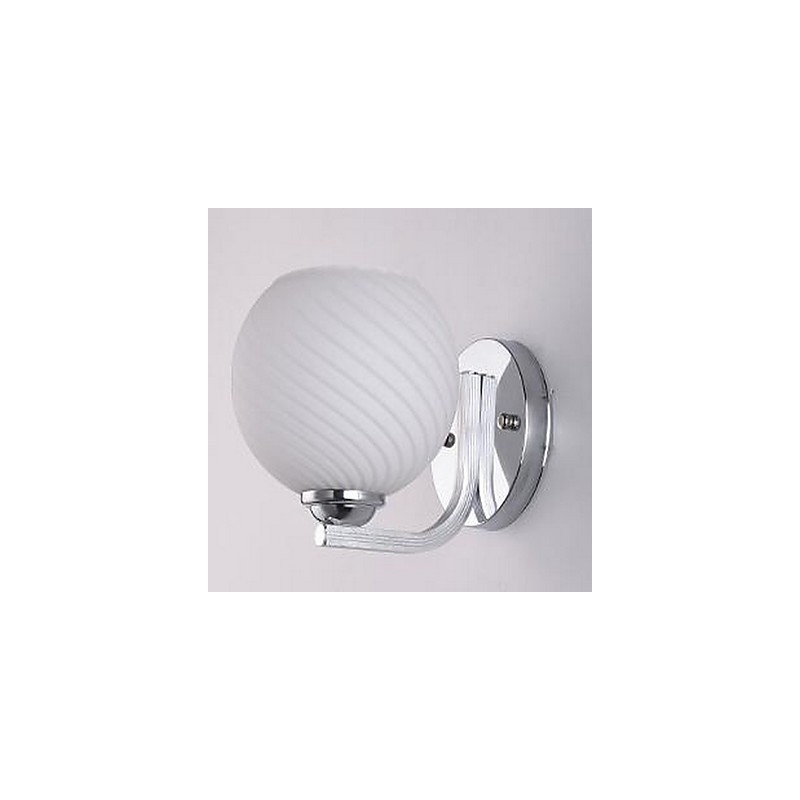 Applique da parete moderna contemporanea uplight in vetro E27 14 x 18 cm