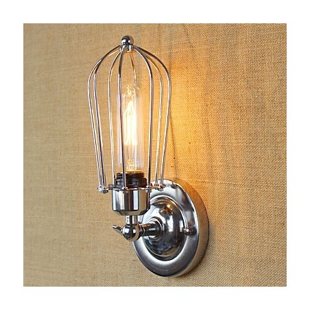 Applique da parete vintage country retrò con finitura galvanica, stile mini, luce ambientale