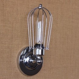 Applique da parete vintage country retrò con finitura galvanica, stile mini, luce ambientale