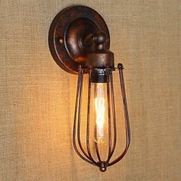Applique da parete vintage country retrò con finitura galvanica, stile mini, luce ambientale