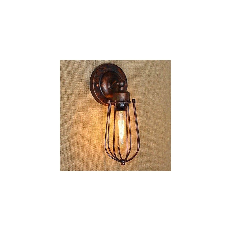 Applique da parete vintage country retrò con finitura galvanica, stile mini, luce ambientale