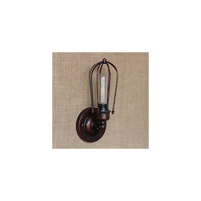 Applique da parete vintage country retrò con finitura galvanica, stile mini, luce ambientale