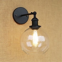 Applique da parete country rétro verniciata mini con luce ambientale e protezione occhi