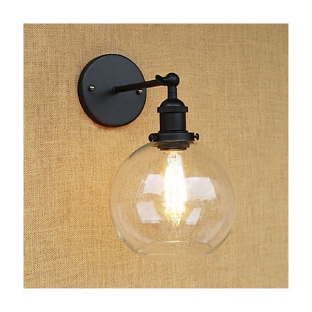 Applique da parete country rétro verniciata mini con luce ambientale e protezione occhi