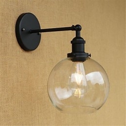 Applique da parete country rétro verniciata mini con luce ambientale e protezione occhi