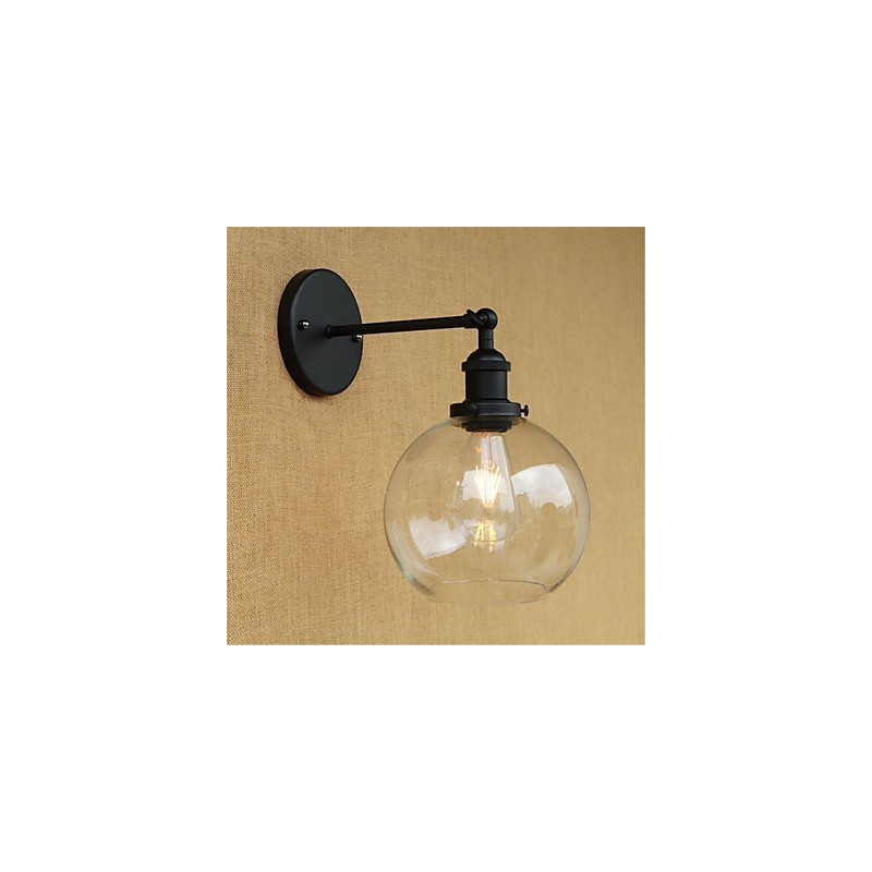 Applique da parete country rétro verniciata mini con luce ambientale e protezione occhi