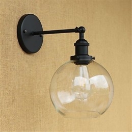 Applique da parete country rétro verniciata mini con luce ambientale e protezione occhi