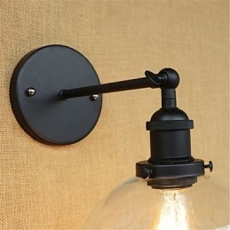 Applique da parete country rétro verniciata mini con luce ambientale e protezione occhi