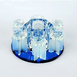 Plafoniera a filo in cristallo CreativeTube con 3 lampadine
