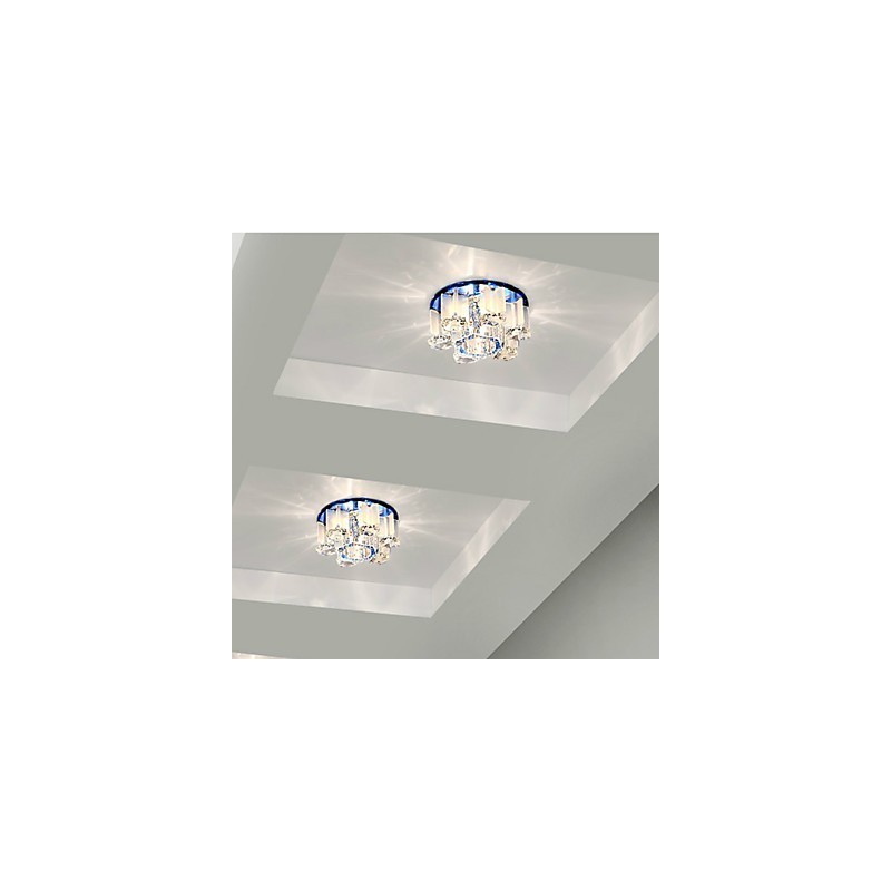 Plafoniera a filo in cristallo CreativeTube con 3 lampadine