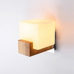 Applique da parete LED semplice country per camera da letto, protezione occhi, E27, 5 W