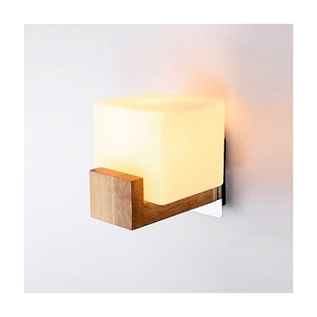 Applique da parete LED semplice country per camera da letto, protezione occhi, E27, 5 W