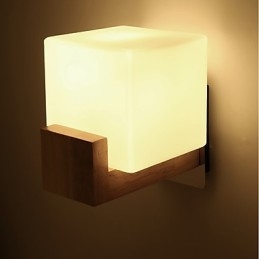 Applique da parete LED semplice country per camera da letto, protezione occhi, E27, 5 W