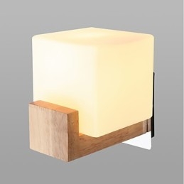 Applique da parete LED semplice country per camera da letto, protezione occhi, E27, 5 W
