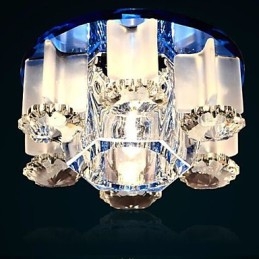 Plafoniera a filo in cristallo CreativeTube con 3 lampadine