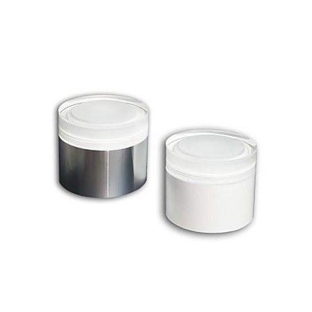 Plafoniera a filo moderna contemporanea in metallo e acrilico LED 7W argento bianco