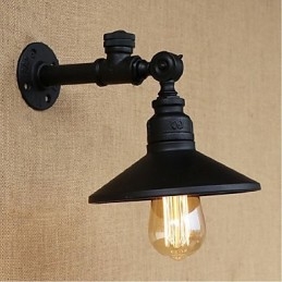 Applique da parete rustica stile lodge con luce ambientale finitura pittura E27
