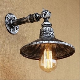 Applique da parete industriale nordica effetto tubo dell'acqua argento