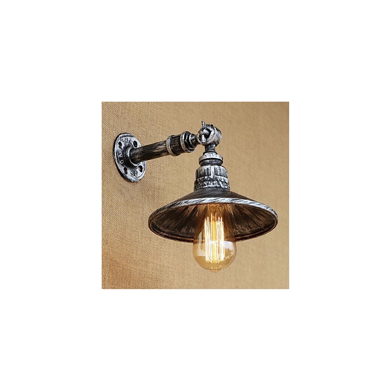 Applique da parete industriale nordica effetto tubo dell'acqua argento