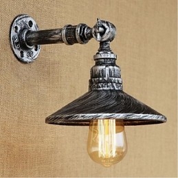 Applique da parete industriale nordica effetto tubo dell'acqua argento