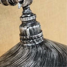 Applique da parete industriale nordica effetto tubo dell'acqua argento