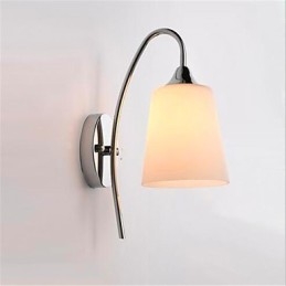 Applique da parete moderna minimalista in vetro argento per comodino e corridoio