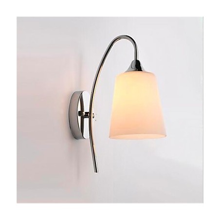 Applique da parete moderna minimalista in vetro argento per comodino e corridoio