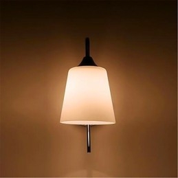Applique da parete moderna minimalista in vetro argento per comodino e corridoio