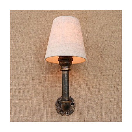 Applique da parete rustica in ottone con lampadina E27 inclusa
