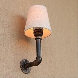 Applique da parete rustica in ottone con lampadina E27 inclusa
