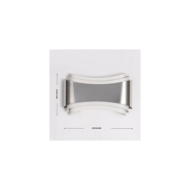 Applique da parete LED integrato cromata 5W luce ambientale