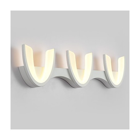 Applique da parete moderna contemporanea con finitura pittura e luce ambientale LED integrato 70 cm