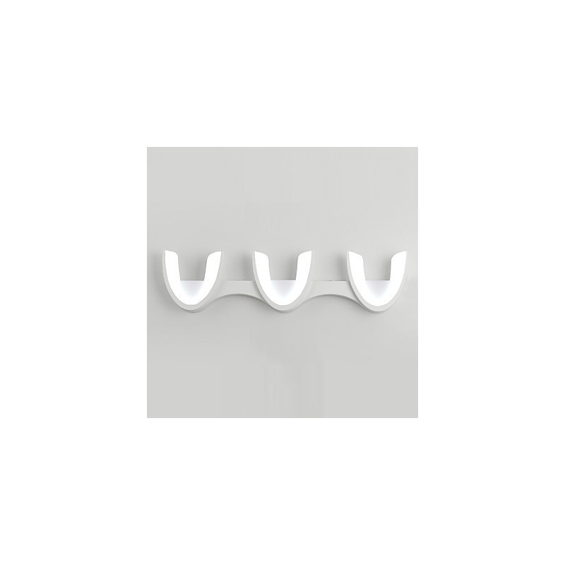 Applique da parete moderna contemporanea con finitura pittura e luce ambientale LED integrato 70 cm