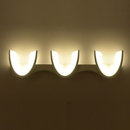 Applique da parete moderna contemporanea con finitura pittura e luce ambientale LED integrato 70 cm