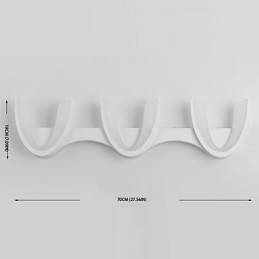 Applique da parete moderna contemporanea con finitura pittura e luce ambientale LED integrato 70 cm