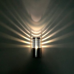Applique da parete moderna contemporanea mini lampadina LED integrato finitura in ossido nero