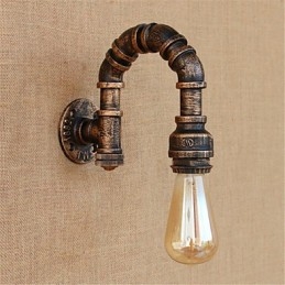 Applique da parete rustica/Lodge con luce ambientale, finitura pitturata, E27 40 W
