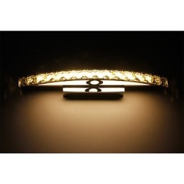 Applique da bagno moderna in cristallo cromo 70 cm